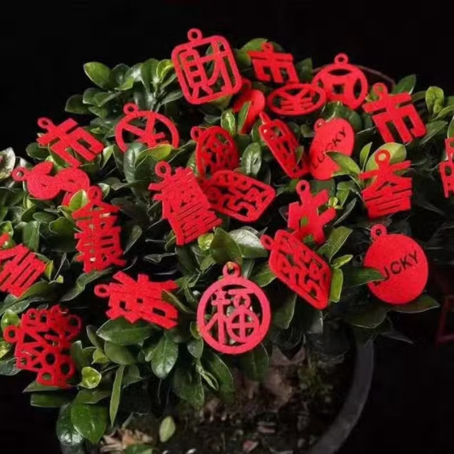 全新.新年植物盆栽装饰挂件.家用商用.大植物小植物都可用 图片 5