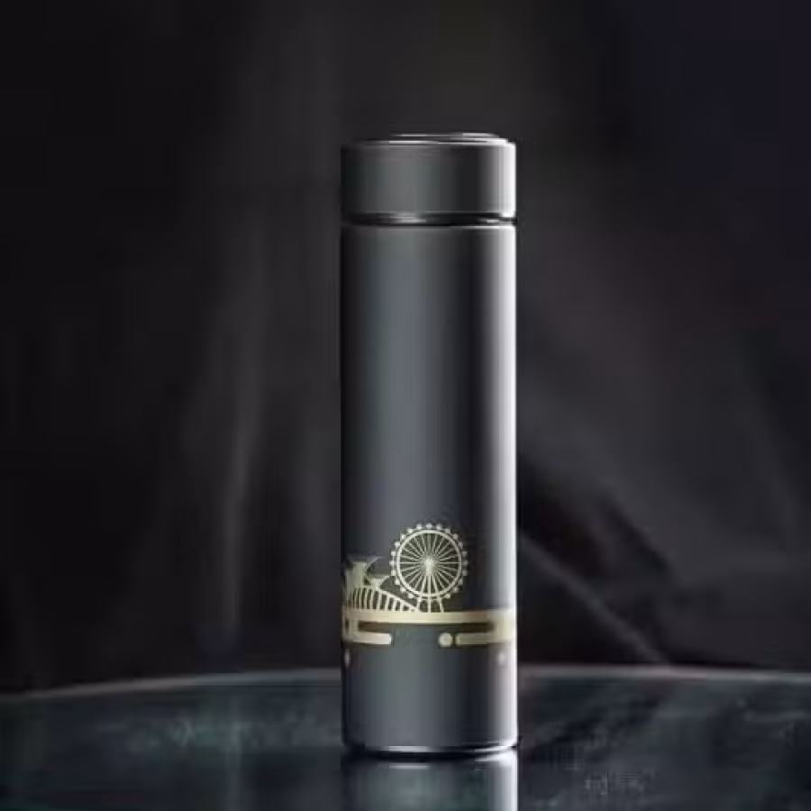 鱼尾狮磨砂保温杯 图片 4
