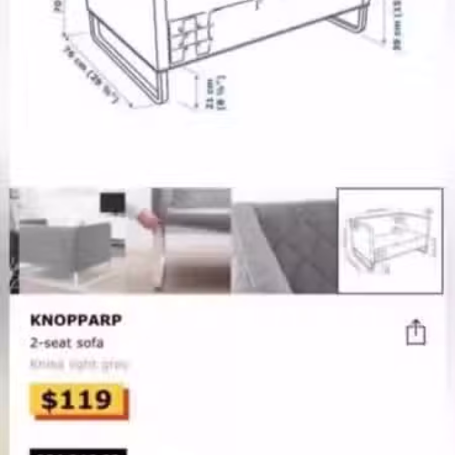 2 seater sofa+ Free cushion双人沙发 图片 2