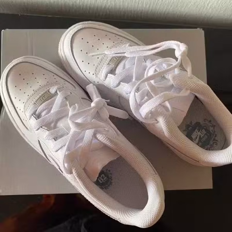  全新的Nike Air Force 纯白正品 小白鞋 图片 5