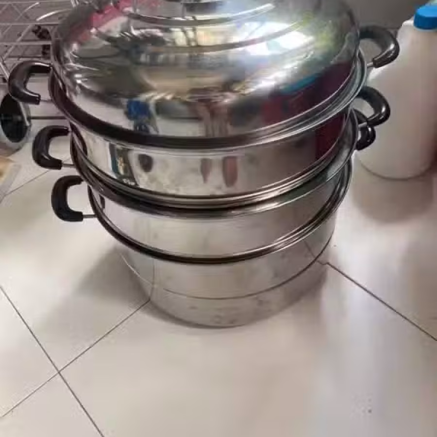 蒸锅 4层 不锈钢 38cm 图片 4