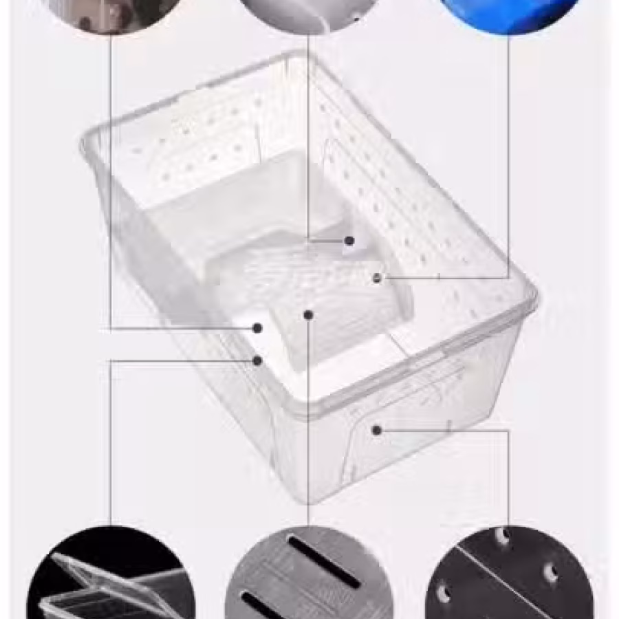 龟缸鱼缸小爬宠盒 图片 4