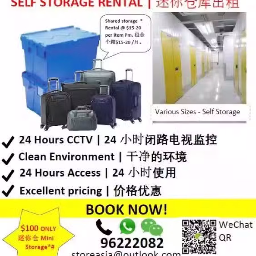 迷你仓库$140/月-寄放行李$20月 图片 1