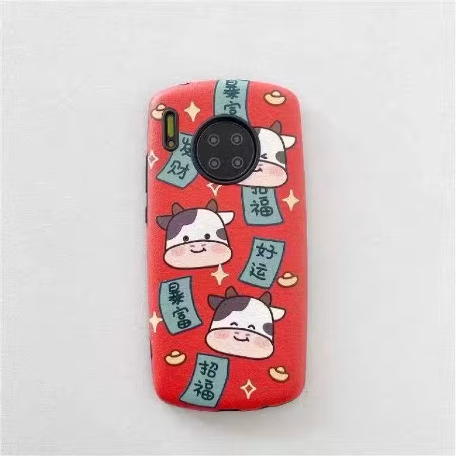 华为P30/P40/P30 Pro/P40 Pro新款好运暴富软皮手机壳红包奶牛 图片 5