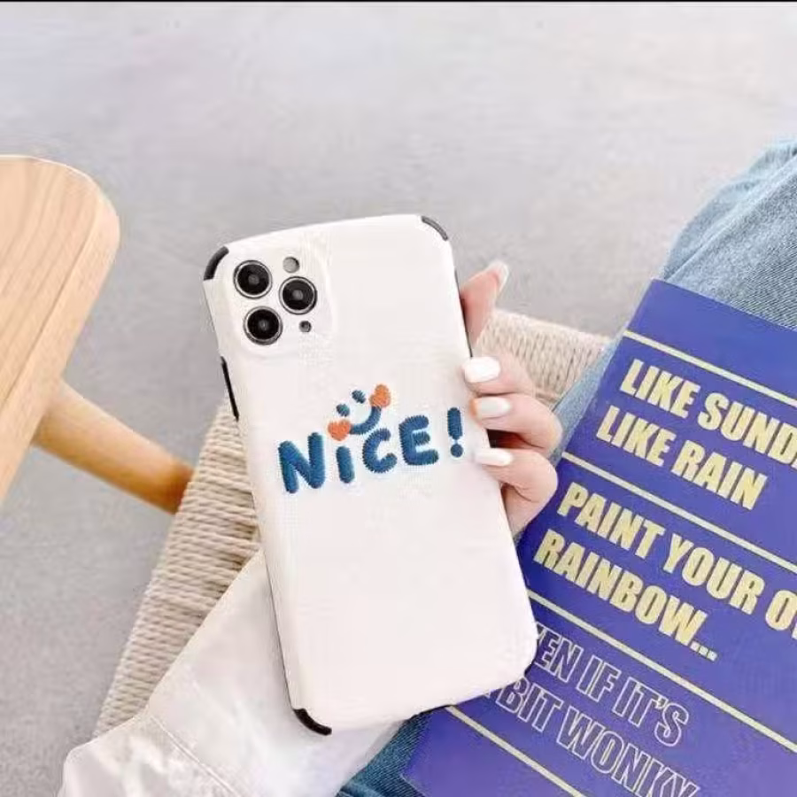 送手机膜！苹果11/12新款iPhone全包镜头创意刺绣NICE/RICH手机壳 图片 6