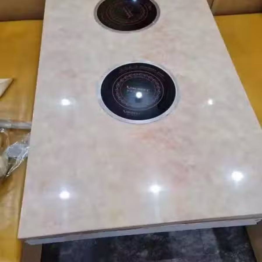 想找火锅桌子吗？7张大理石二手火锅桌子包电磁炉只出售$350 图片 2
