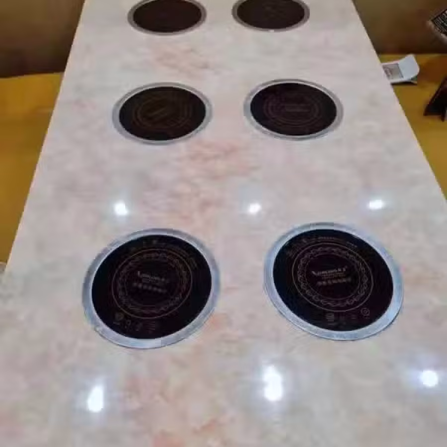 想找火锅桌子吗？7张大理石二手火锅桌子包电磁炉只出售$350 图片 3
