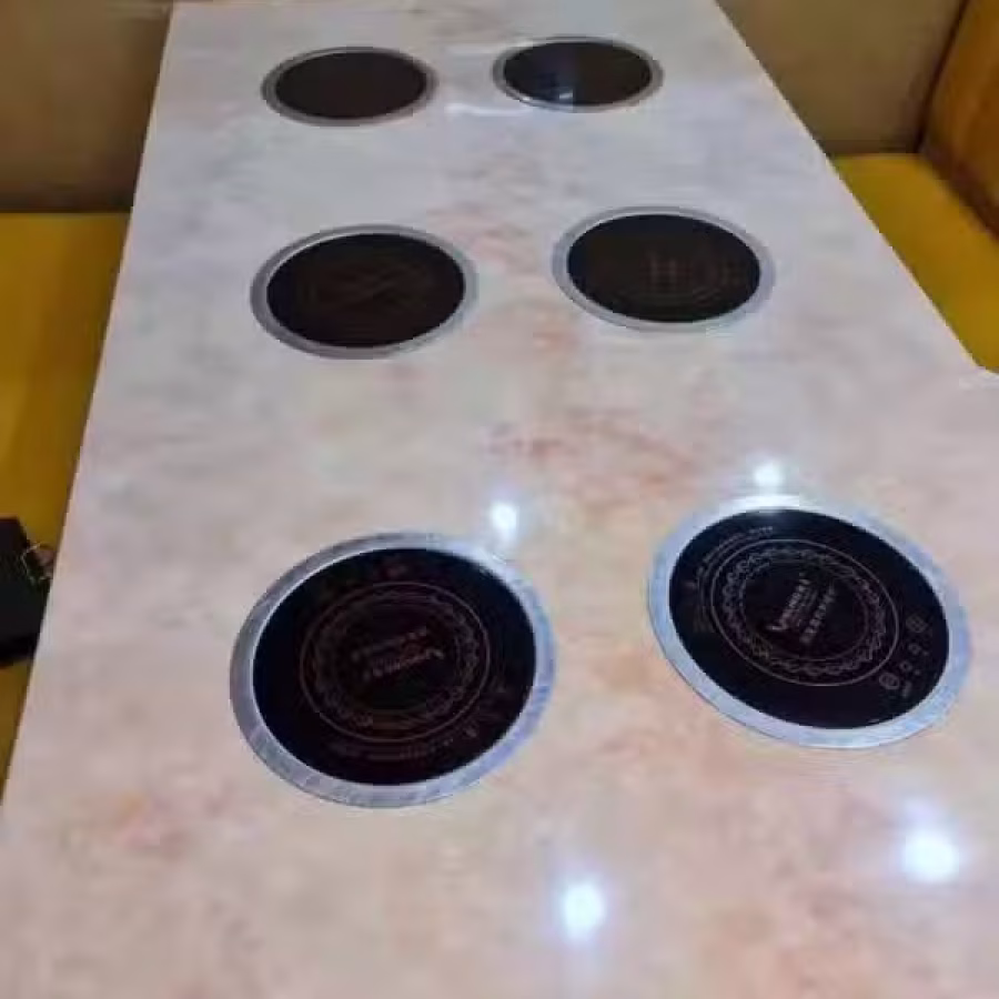 想找火锅桌子吗？7张大理石二手火锅桌子包电磁炉只出售$350 图片 4