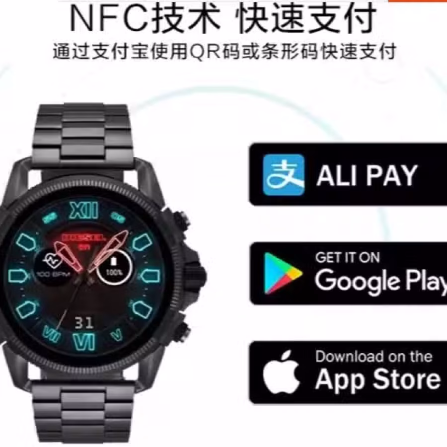 原价$648礼物 便宜给需要的朋友（全新密封）Diesel第四代智能手表安卓苹果 图片 9