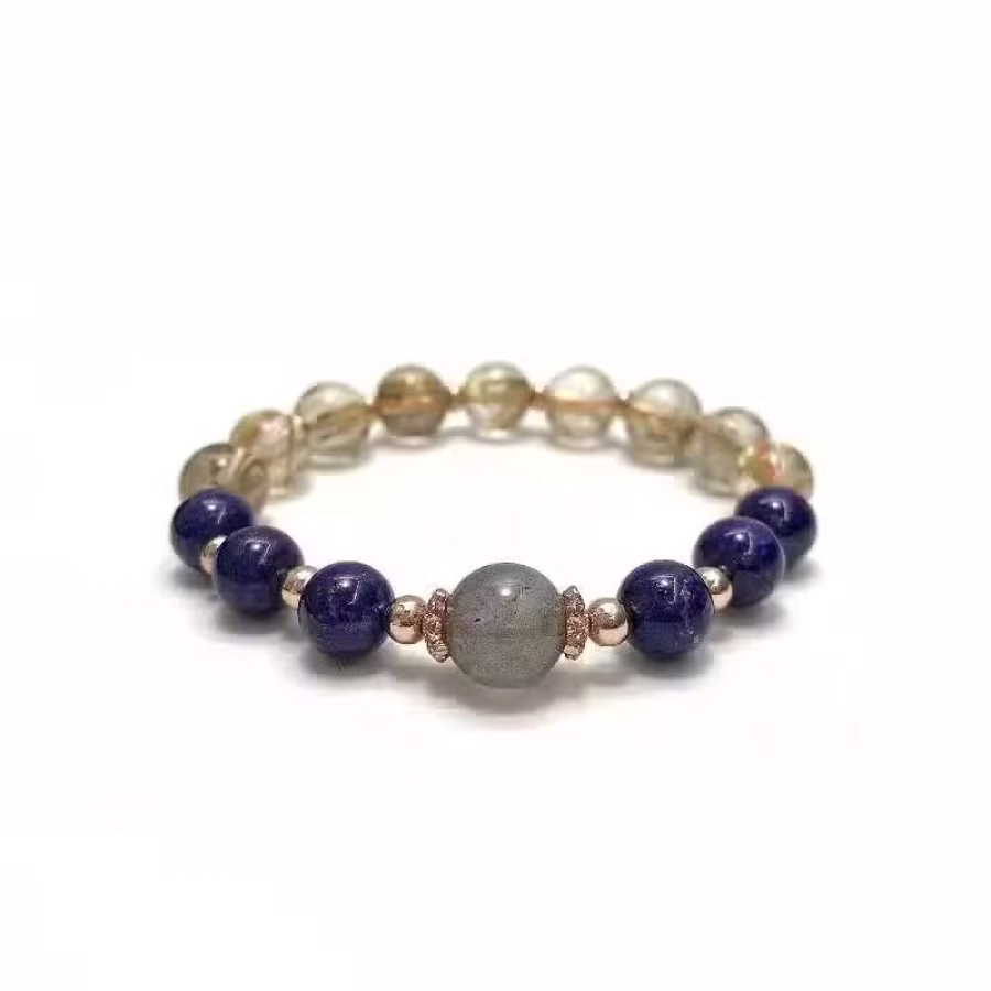 拉长石+青金石+发晶 Labradorite + lazurite + Quar 图片 1