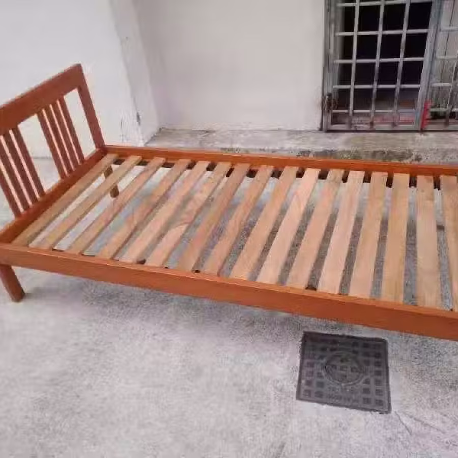 木床非常结实硬木床 图片 1